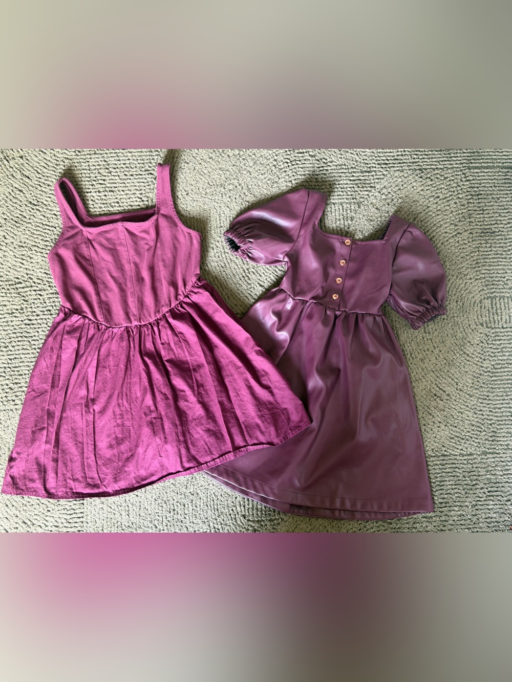 Vince Camuto Girls Purple Costume Dress Set - Sleeveless & Puff Sleeve